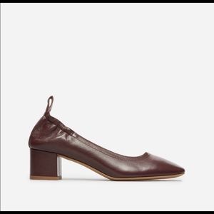 Everlane The Day Heel in Burgundy Size 7